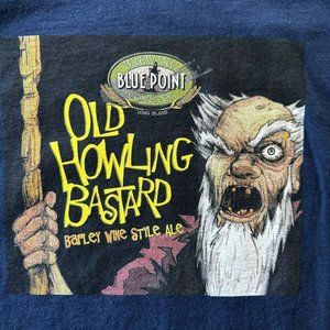 Blue Point Brewing Company Old Howling Bastard Ale Long Sleeve T Shirt Size M